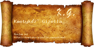 Kmetykó Gizella névjegykártya