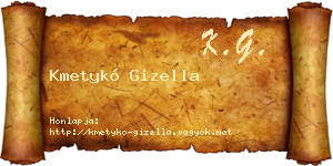 Kmetykó Gizella névjegykártya